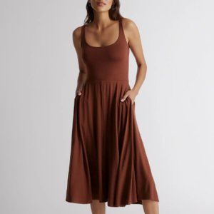 Quince Tencel Jersey Fit & Flare Dress